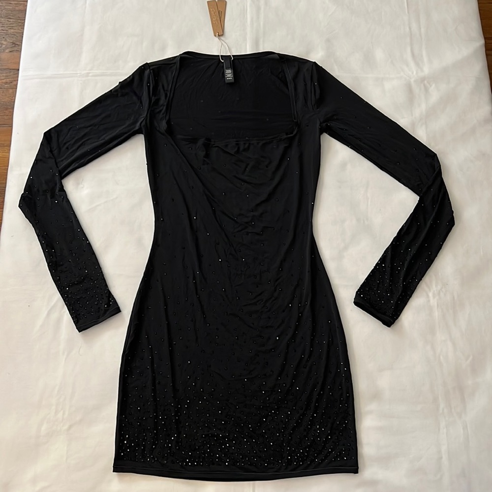 SKIMS JELLY SHEER RHINESTONE DRESS